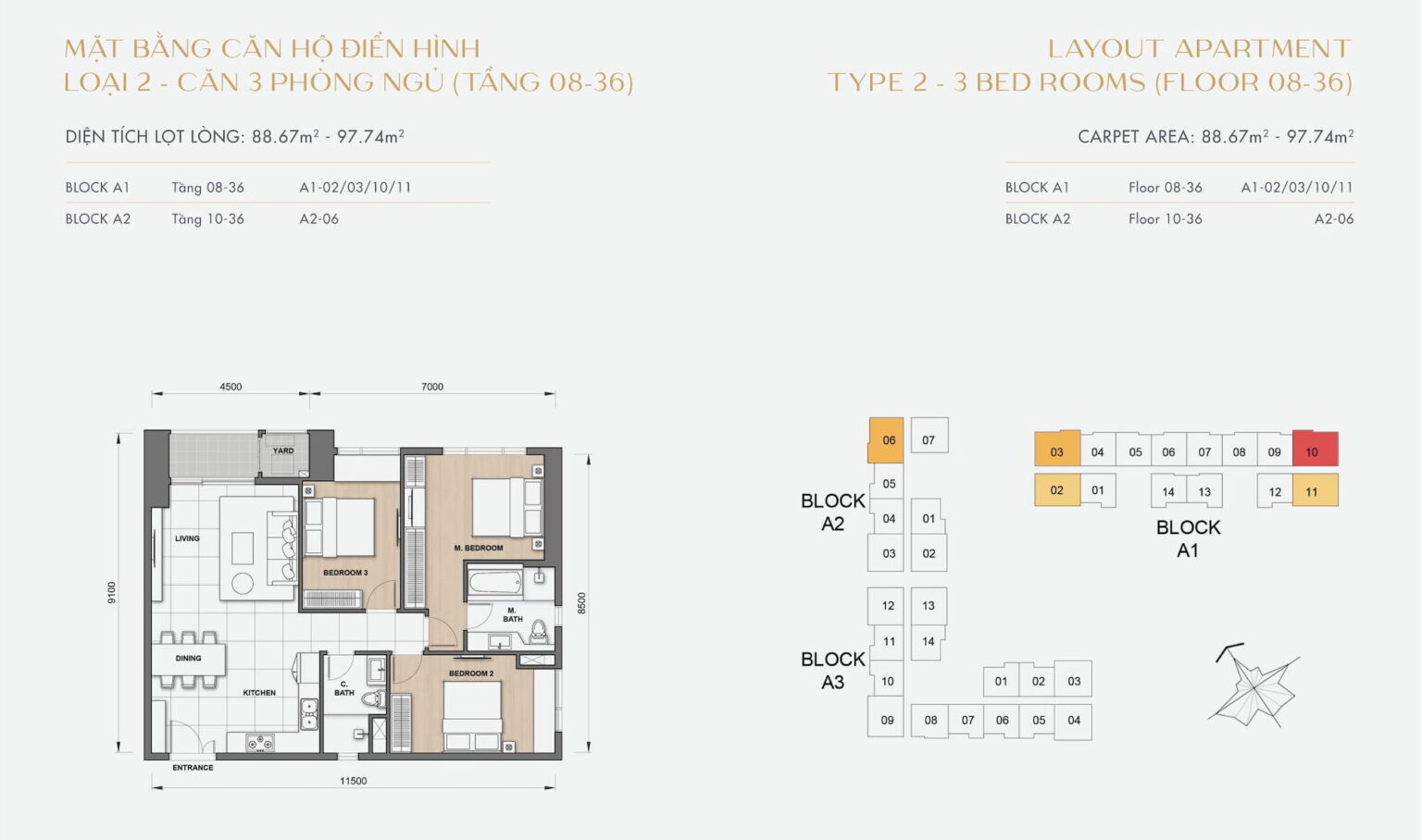 Mặt bằng căn hộ The Grand Manhattan: Thiết kế layout, diện tích