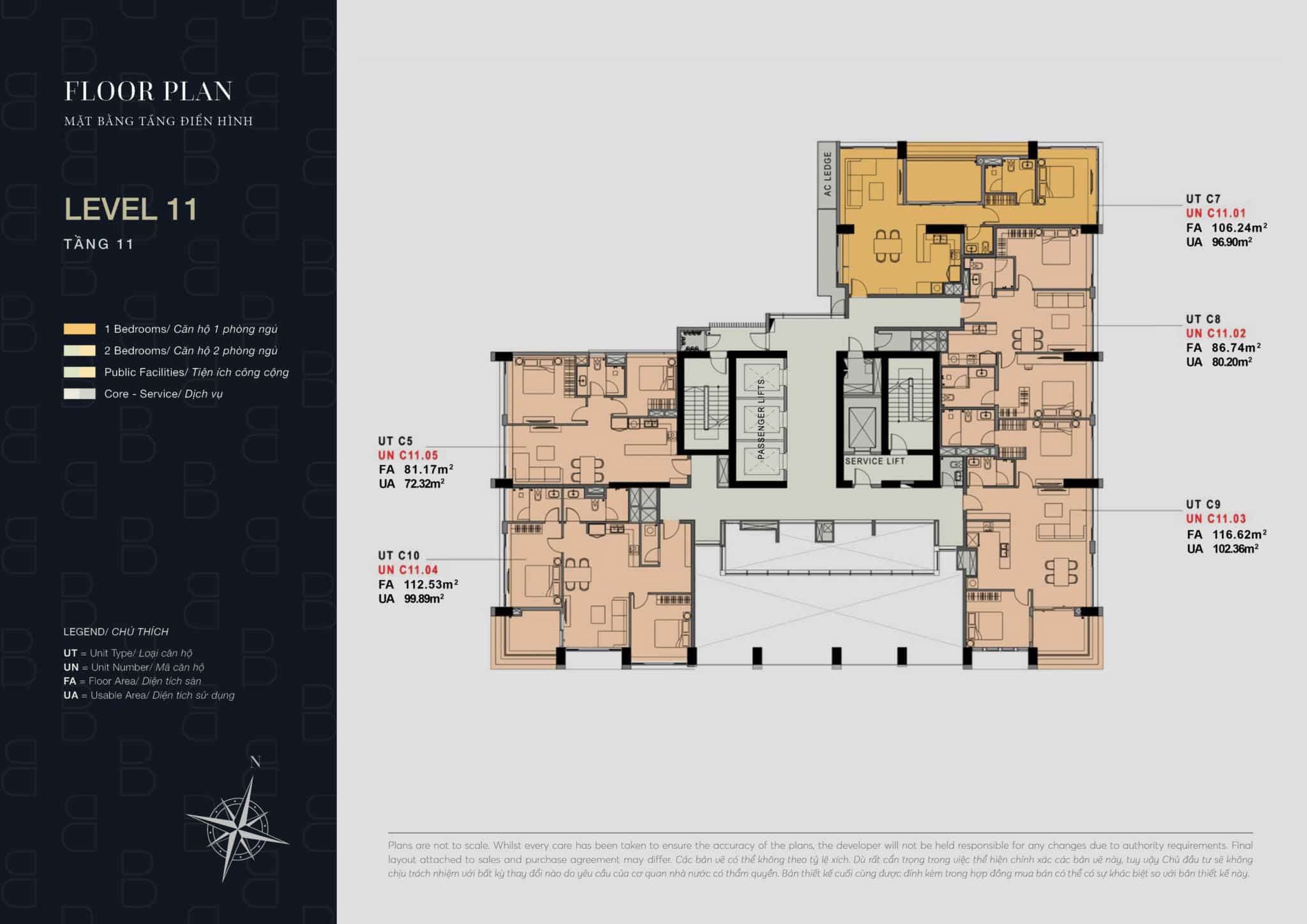 Mặt bằng căn hộ The Berkley Thảo Điền: Layout, diện tích