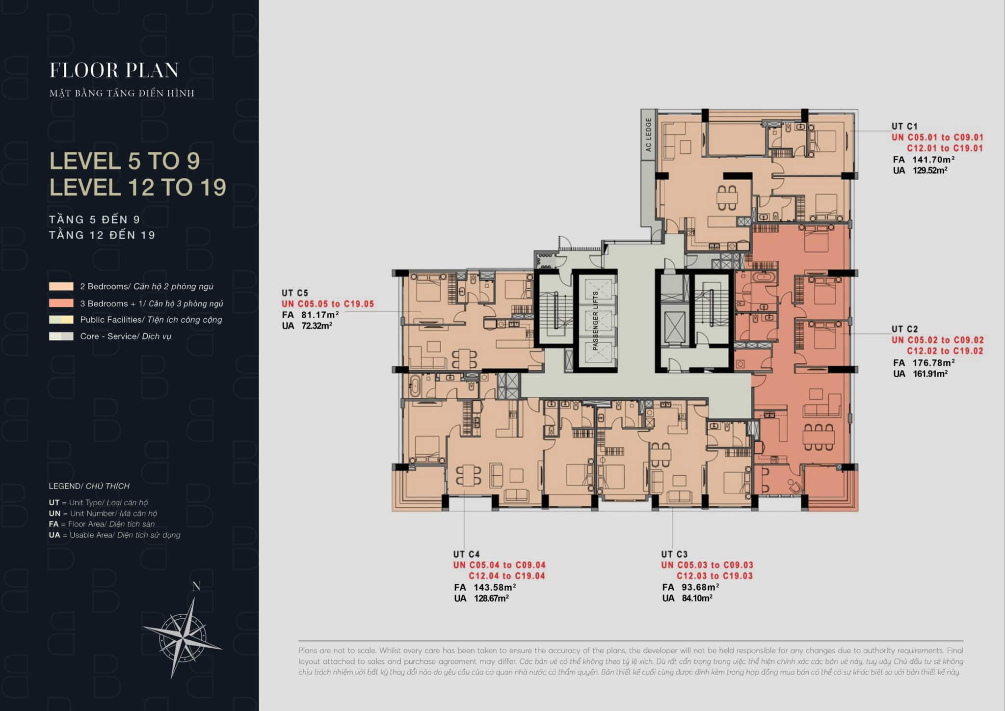 Mặt bằng căn hộ The Berkley Thảo Điền: Layout, diện tích