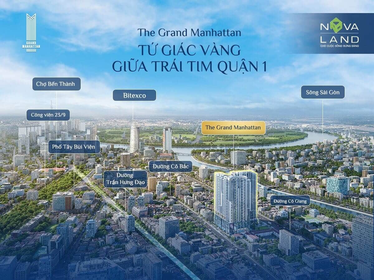 Vị trí căn hộ The Grand Manhattan: Tâm điểm Quận 1