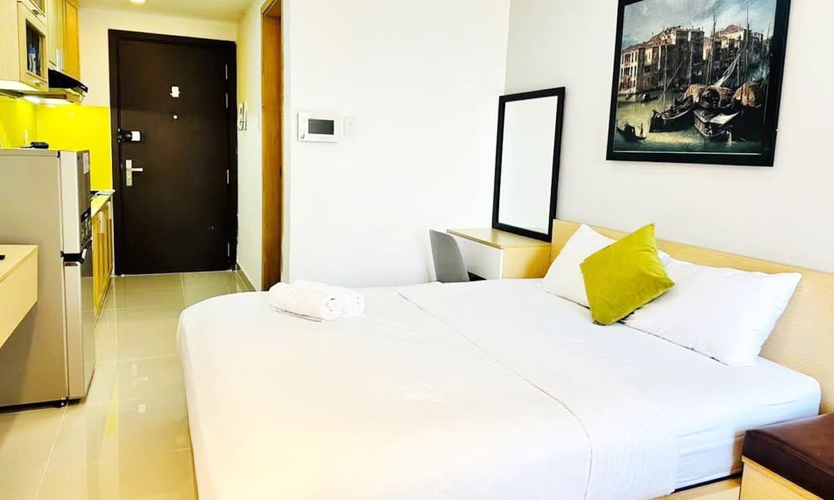 River Gate cho thuê căn studio 1 phòng ngủ 31m2 đủ nội thất view mát