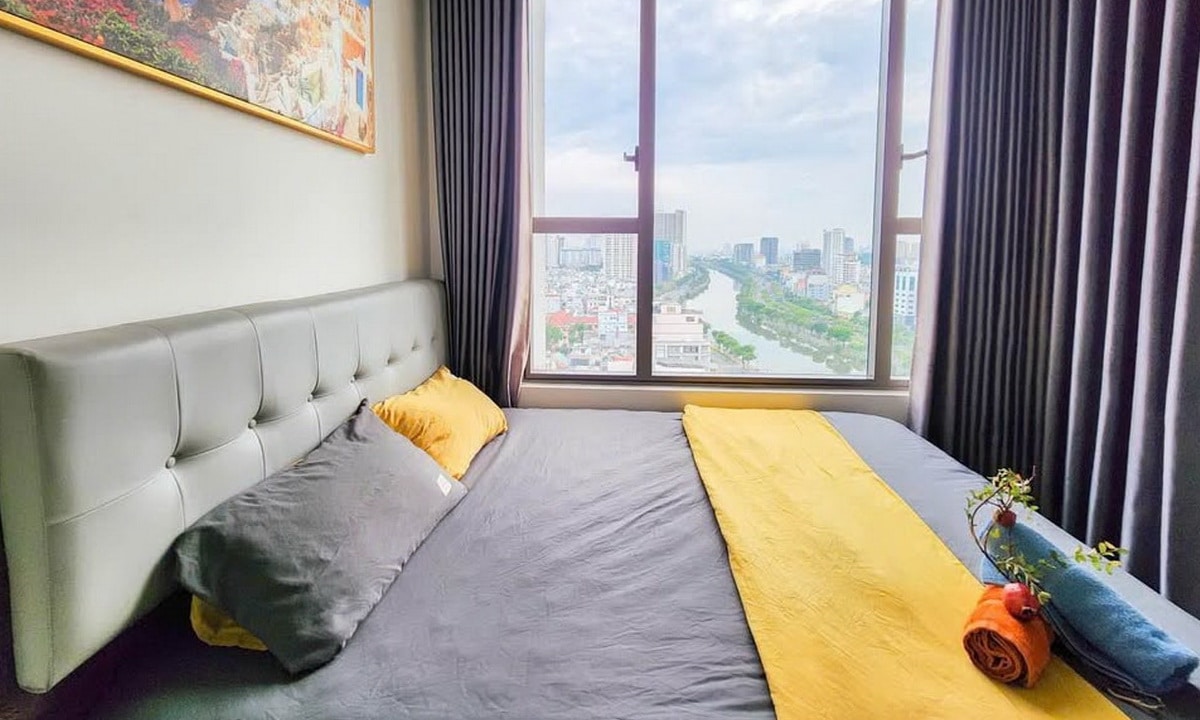 River Gate cho thuê căn hộ 2 phòng ngủ có đủ nội thất lầu cao view sông