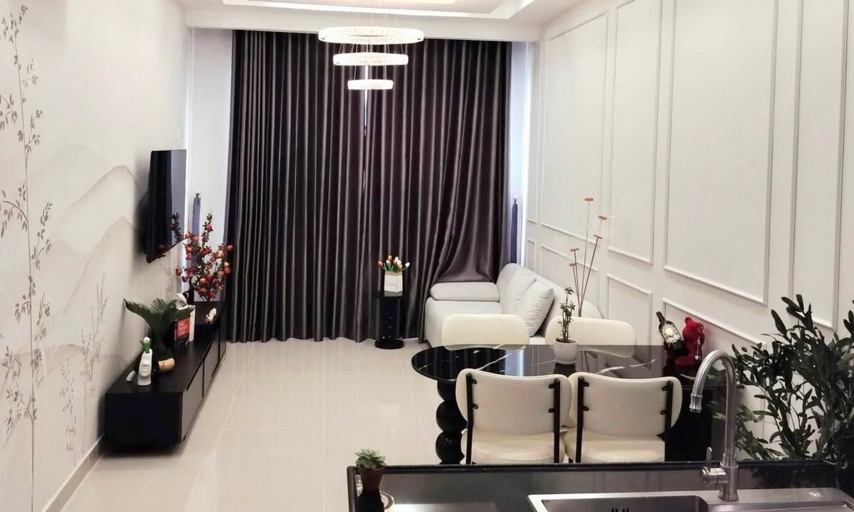 River Gate bán căn hộ 2 phòng ngủ 75m2 đầy đủ nội thất lầu cao view sông