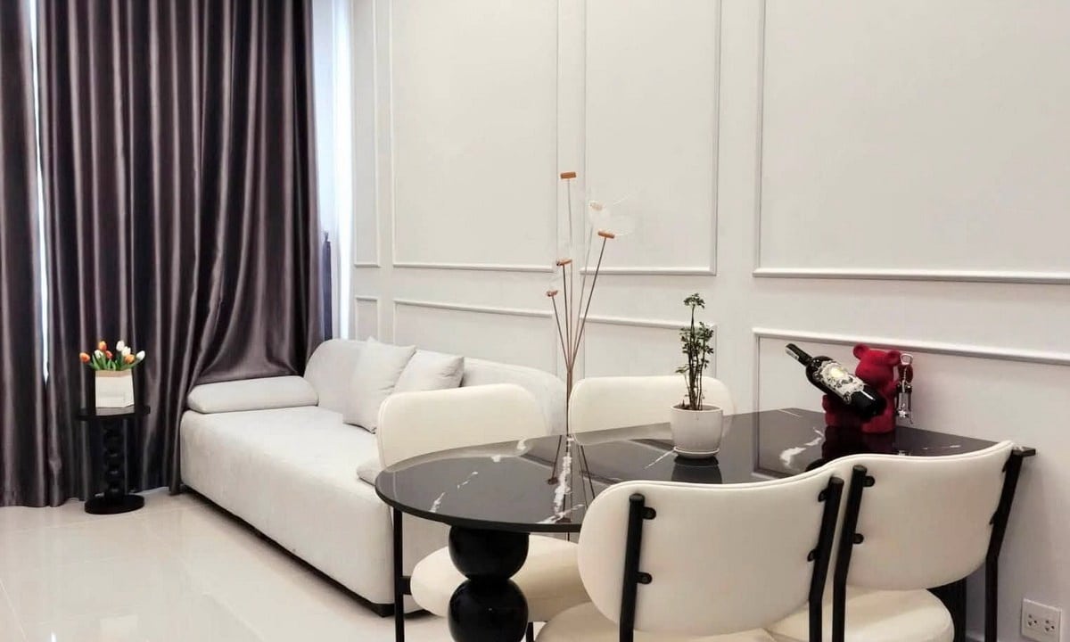 River Gate bán căn hộ 2 phòng ngủ 75m2 đầy đủ nội thất lầu cao view sông