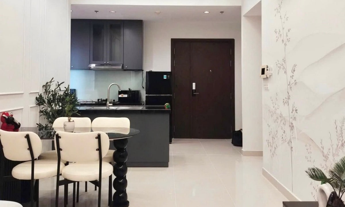 River Gate bán căn hộ 2 phòng ngủ 75m2 đầy đủ nội thất lầu cao view sông