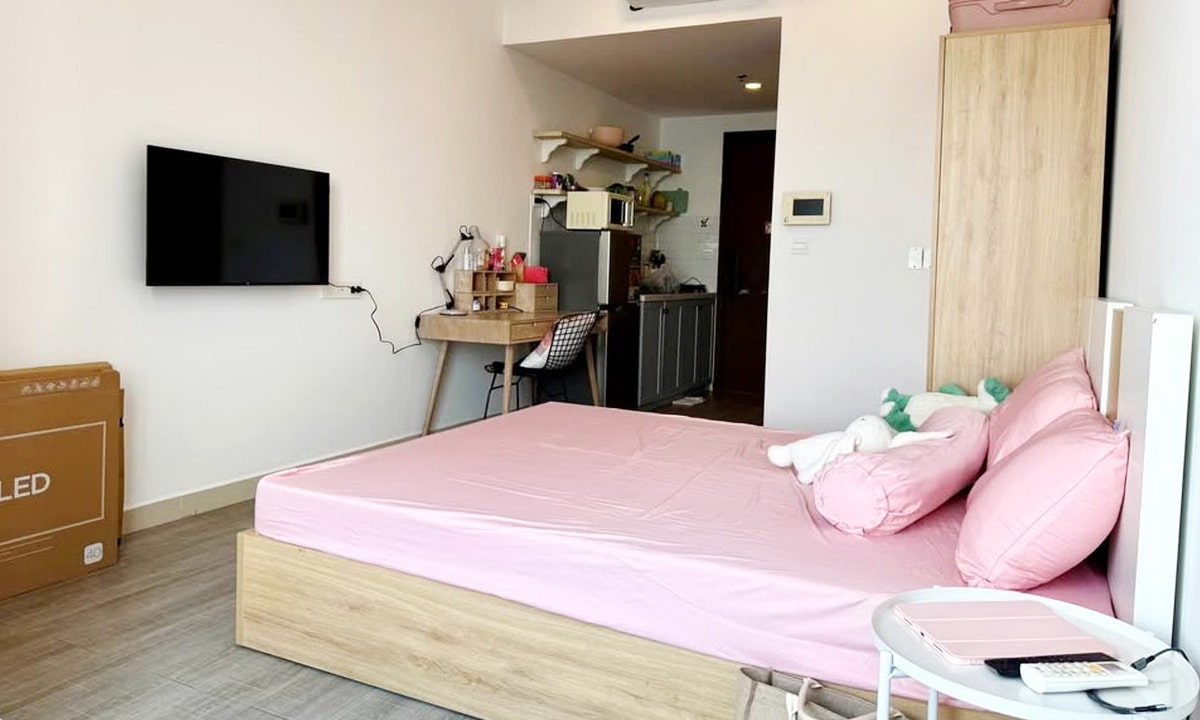 River Gate cho thuê căn studio 1 phòng ngủ 30m2 có nội thất thoáng mát