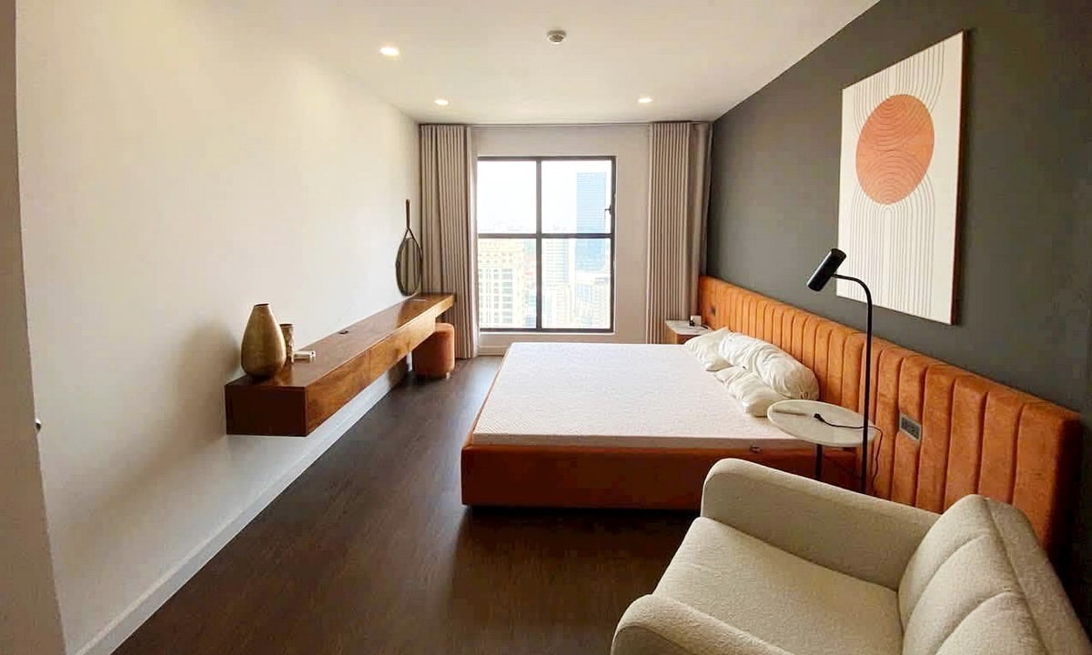 Saigon Royal cho thuê căn hộ 2 phòng ngủ đủ nội thất lầu cao view Bitexco