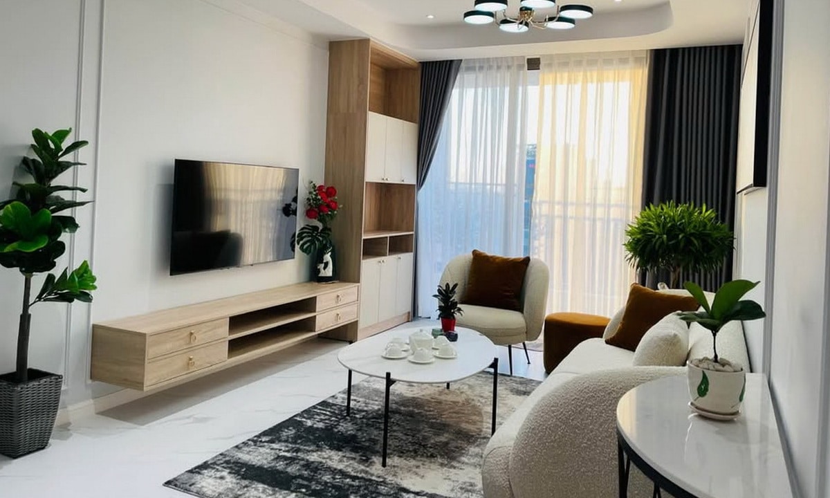 The Tresor cho thuê căn hộ 3 phòng ngủ full nội thất xịn lầu cao view đẹp