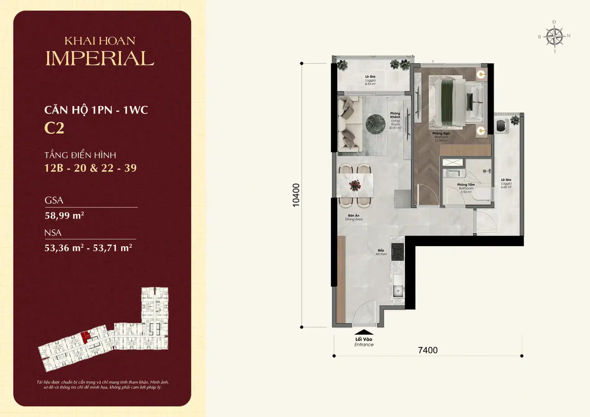 Mặt bằng căn hộ Khải Hoàn Imperial: Thiết kế và layout