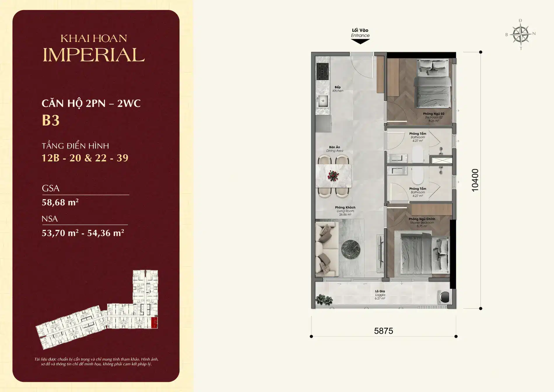 Mặt bằng căn hộ Khải Hoàn Imperial: Thiết kế và layout