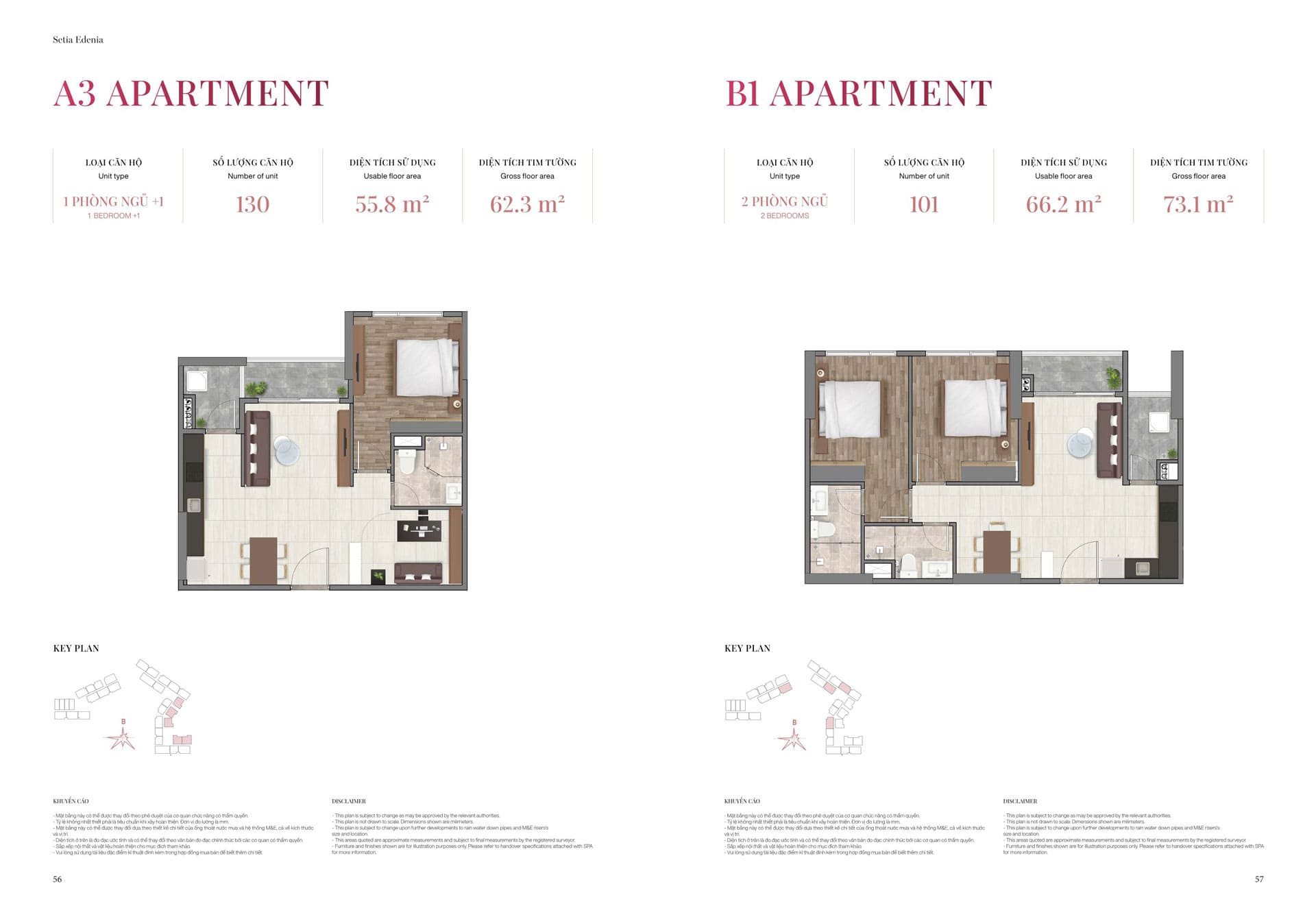 Mặt bằng căn hộ Setia Edenia: Thiết kế layout và diện tích
