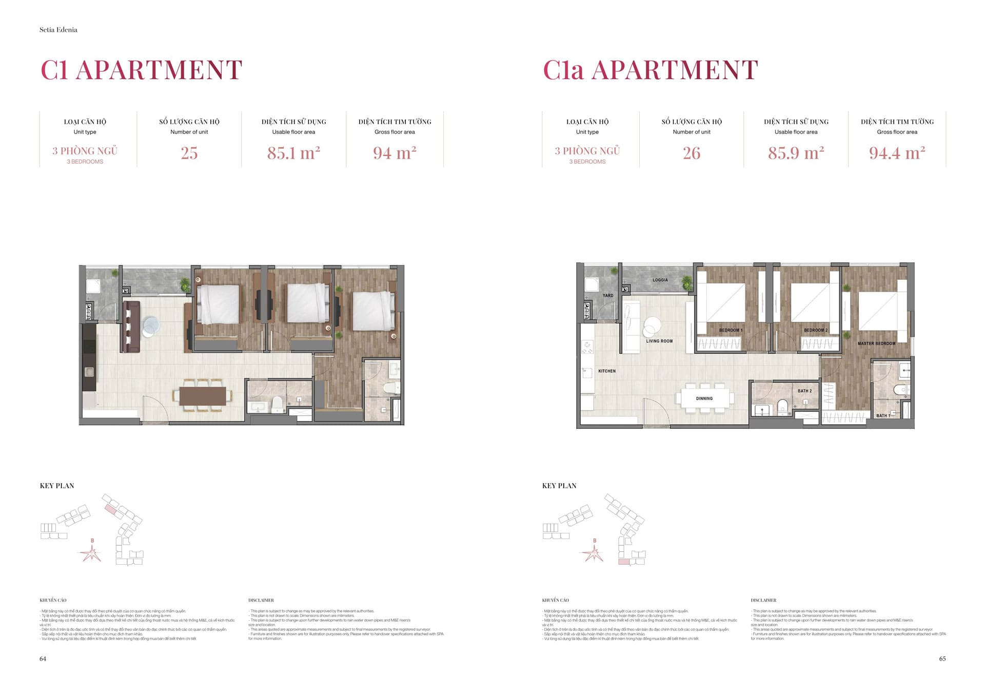 Mặt bằng căn hộ Setia Edenia: Thiết kế layout và diện tích