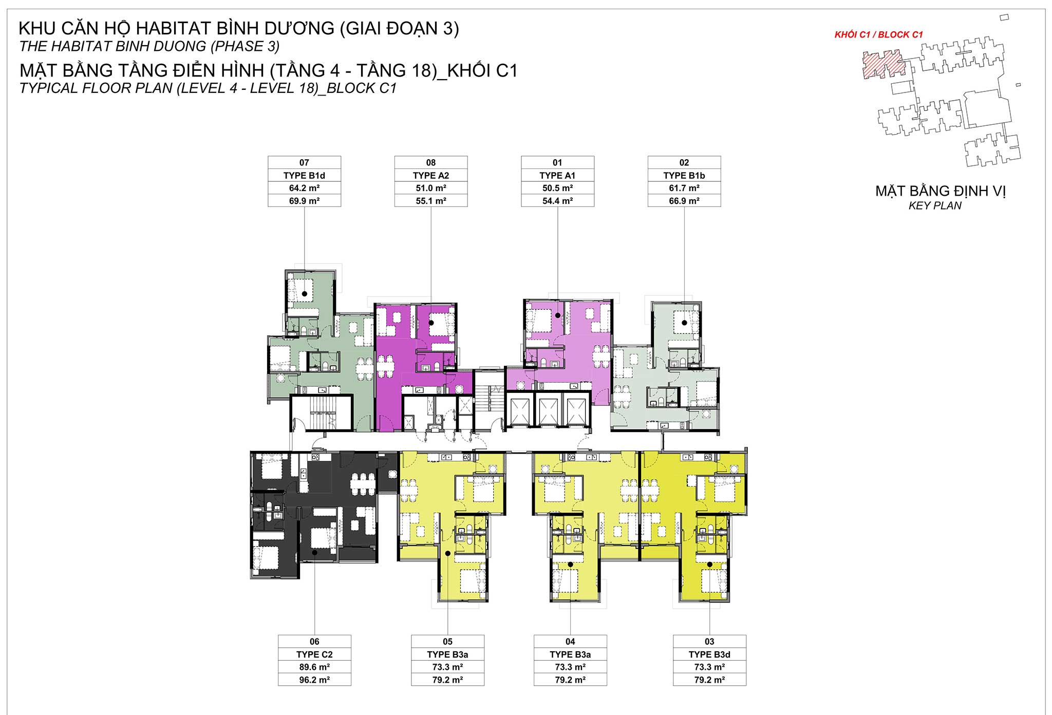 Mặt bằng căn hộ The Habitat Bình Dương: Layout và diện tích
