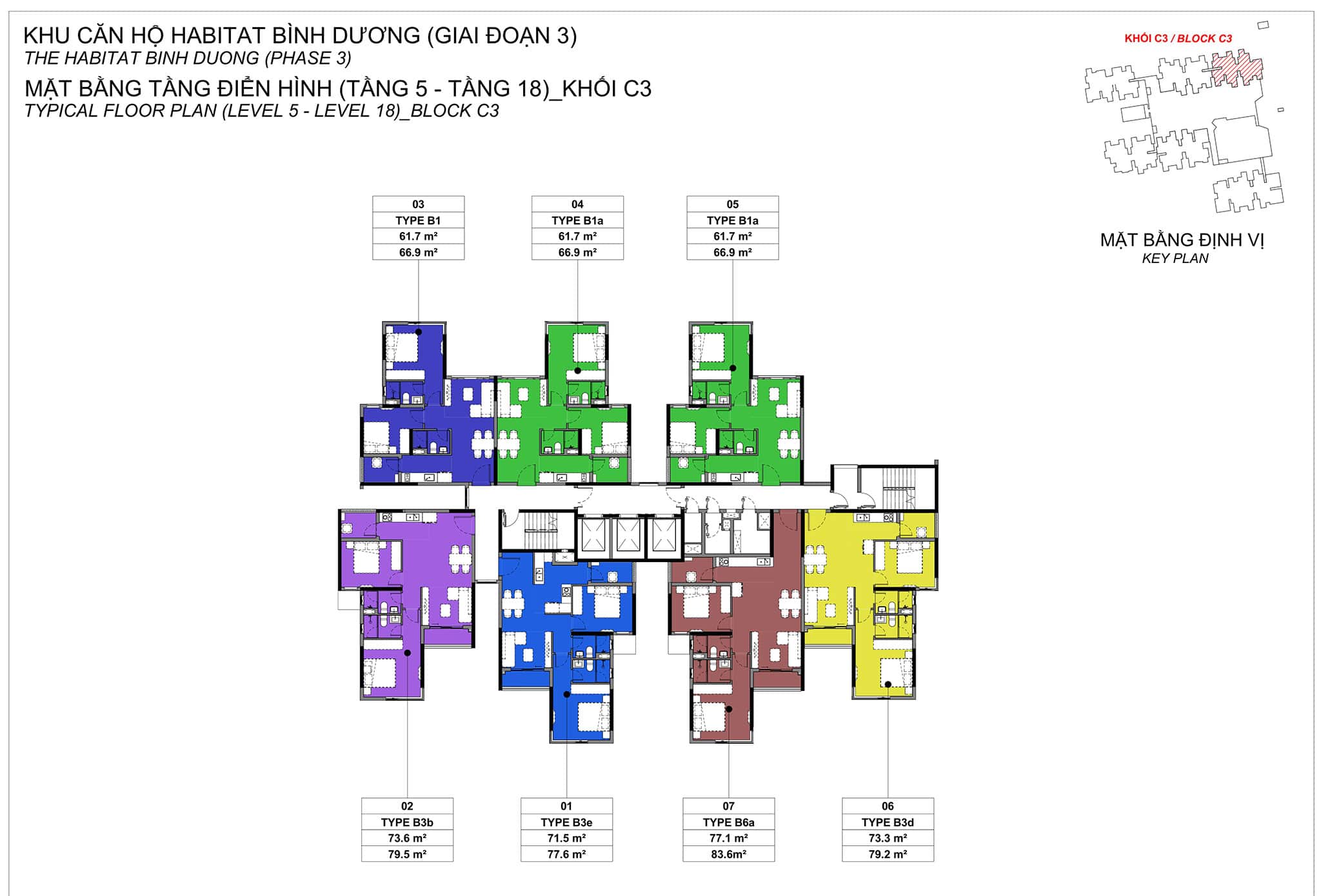 Mặt bằng căn hộ The Habitat Bình Dương: Layout và diện tích