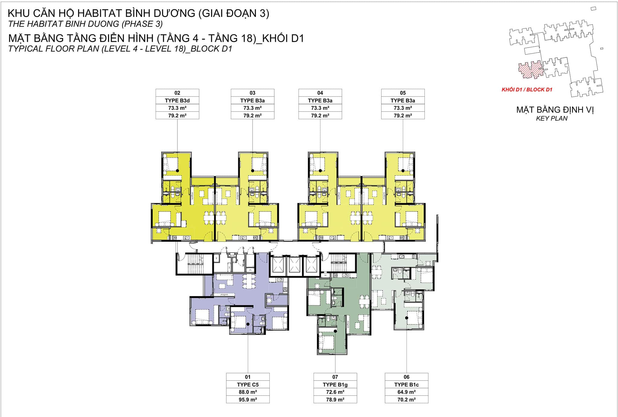 Mặt bằng căn hộ The Habitat Bình Dương: Layout và diện tích