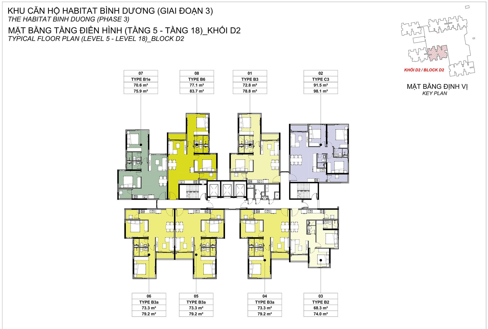 Mặt bằng căn hộ The Habitat Bình Dương: Layout và diện tích