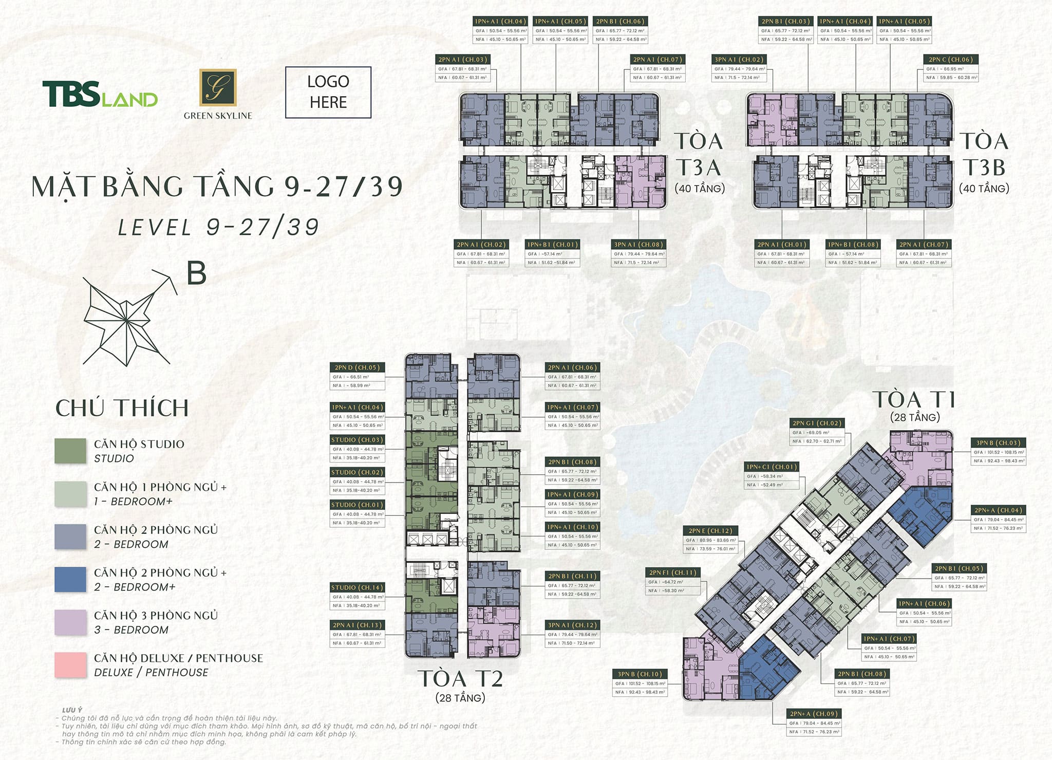Mặt bằng căn hộ Green Skyline – Layout và diện tích