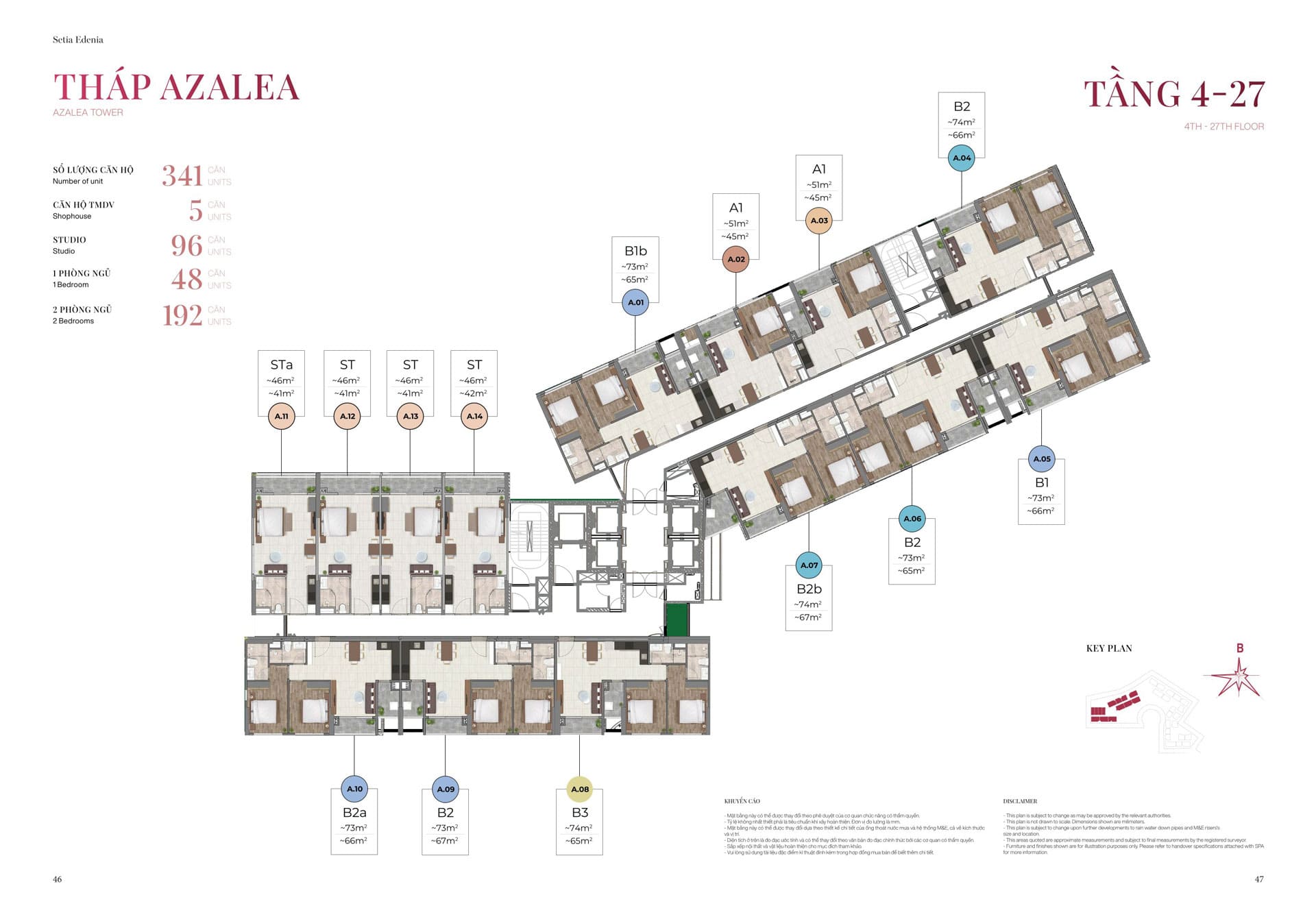 Mặt bằng căn hộ Setia Edenia: Thiết kế layout và diện tích