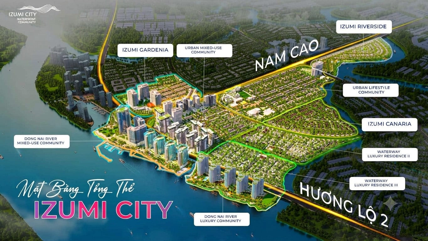 Mặt bằng dự án Izumi City: Quy hoạch và diện tích căn