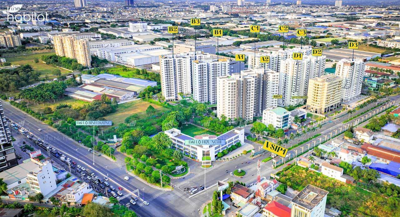 Mặt bằng căn hộ The Habitat Bình Dương: Layout và diện tích