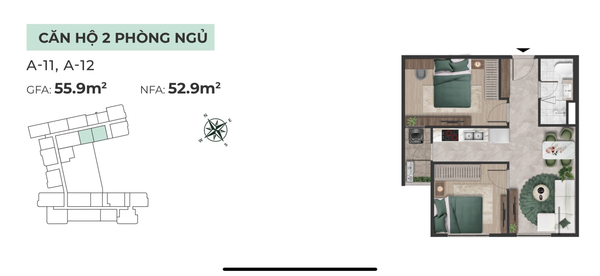 Mặt bằng căn hộ The Emerald 68: Layout, thiết kế chi tiết