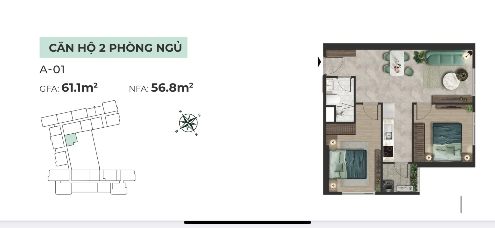 Mặt bằng căn hộ The Emerald 68: Layout, thiết kế chi tiết