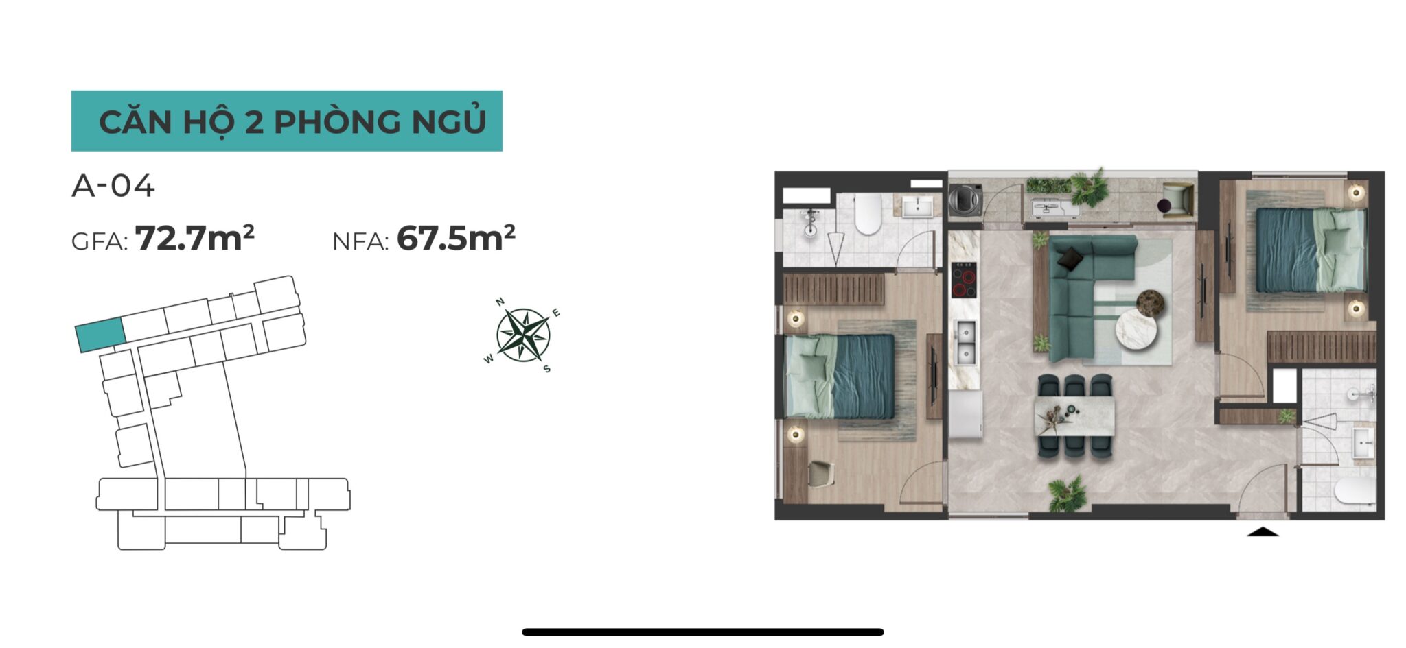 Mặt bằng căn hộ The Emerald 68: Layout, thiết kế chi tiết