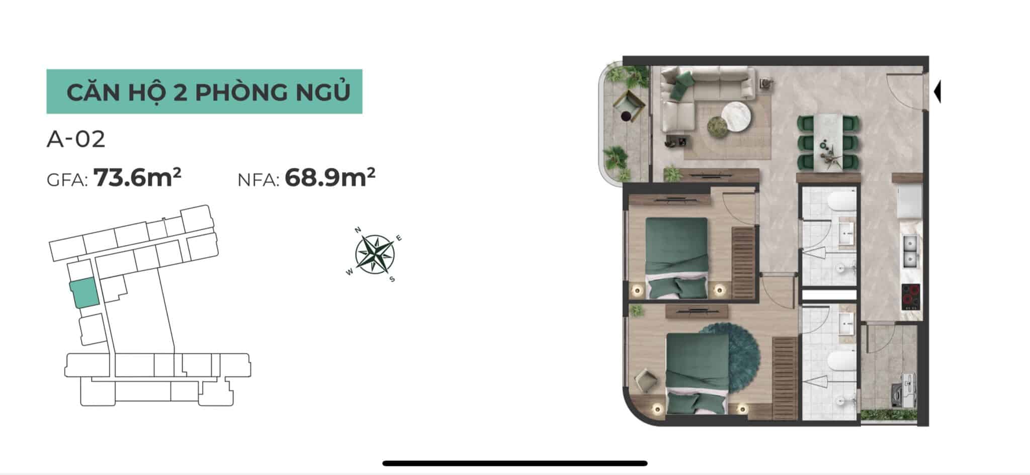 Mặt bằng căn hộ The Emerald 68: Layout, thiết kế chi tiết