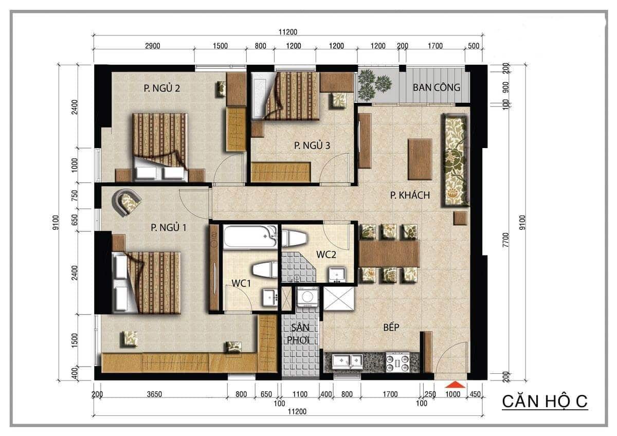 Mặt bằng căn hộ Centana Thủ Thiêm: Thiết kế và diện tích