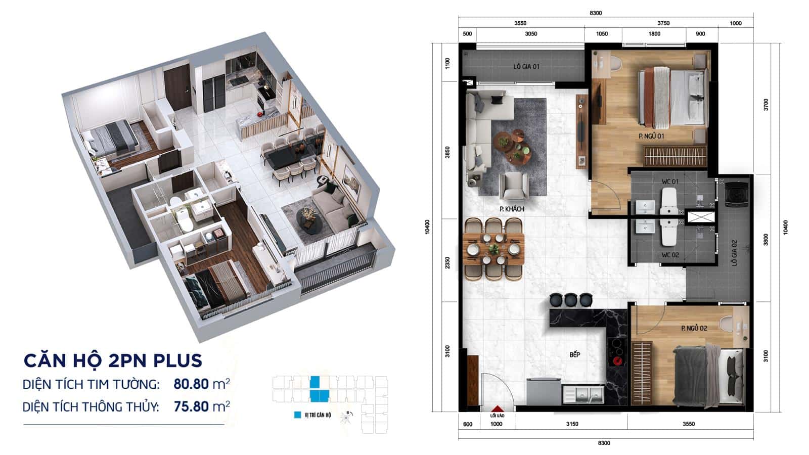 Mặt bằng căn hộ Symlife Thuận An: Layout tối ưu không gian sống