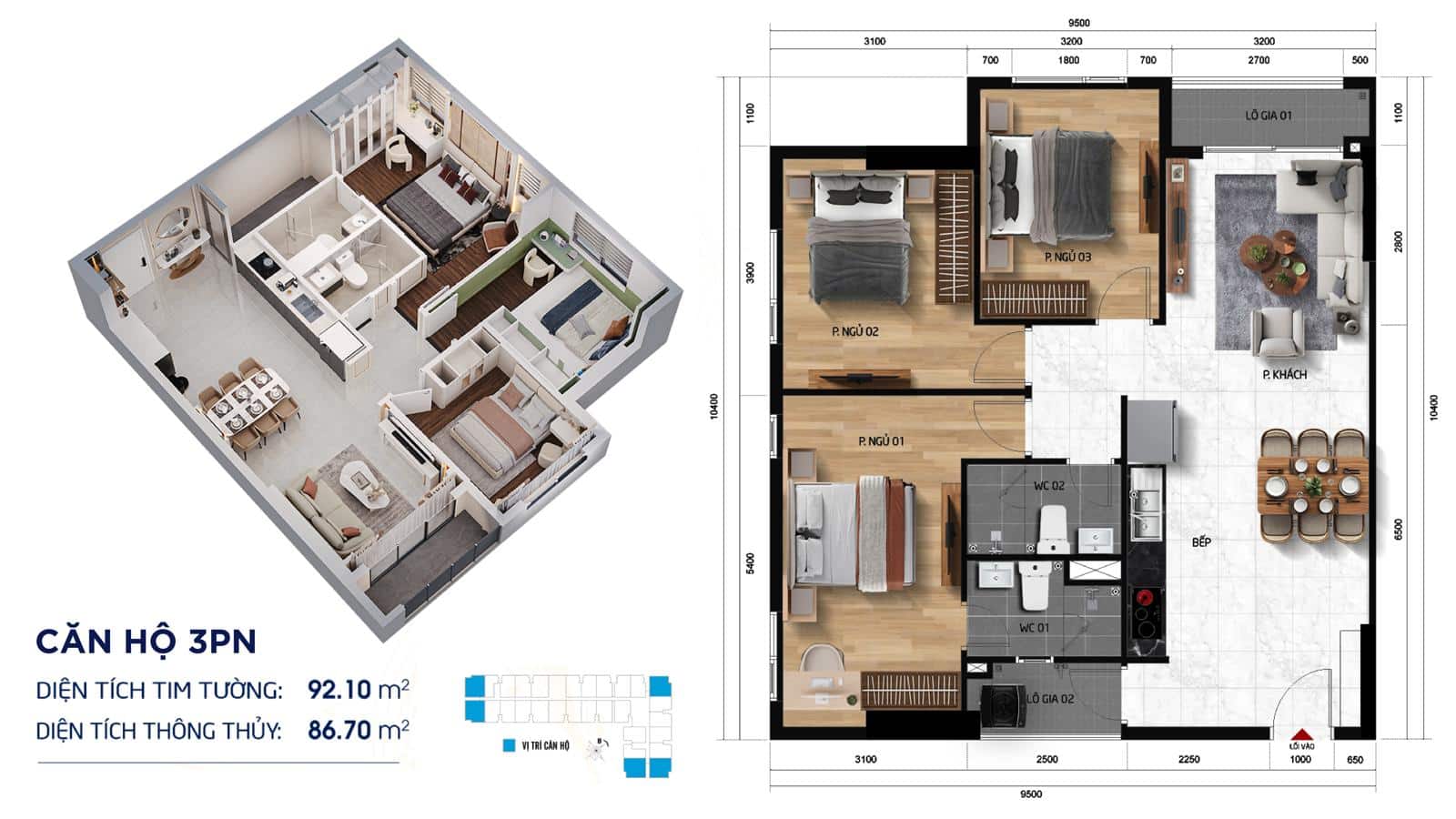 Mặt bằng căn hộ Symlife Thuận An: Layout tối ưu không gian sống
