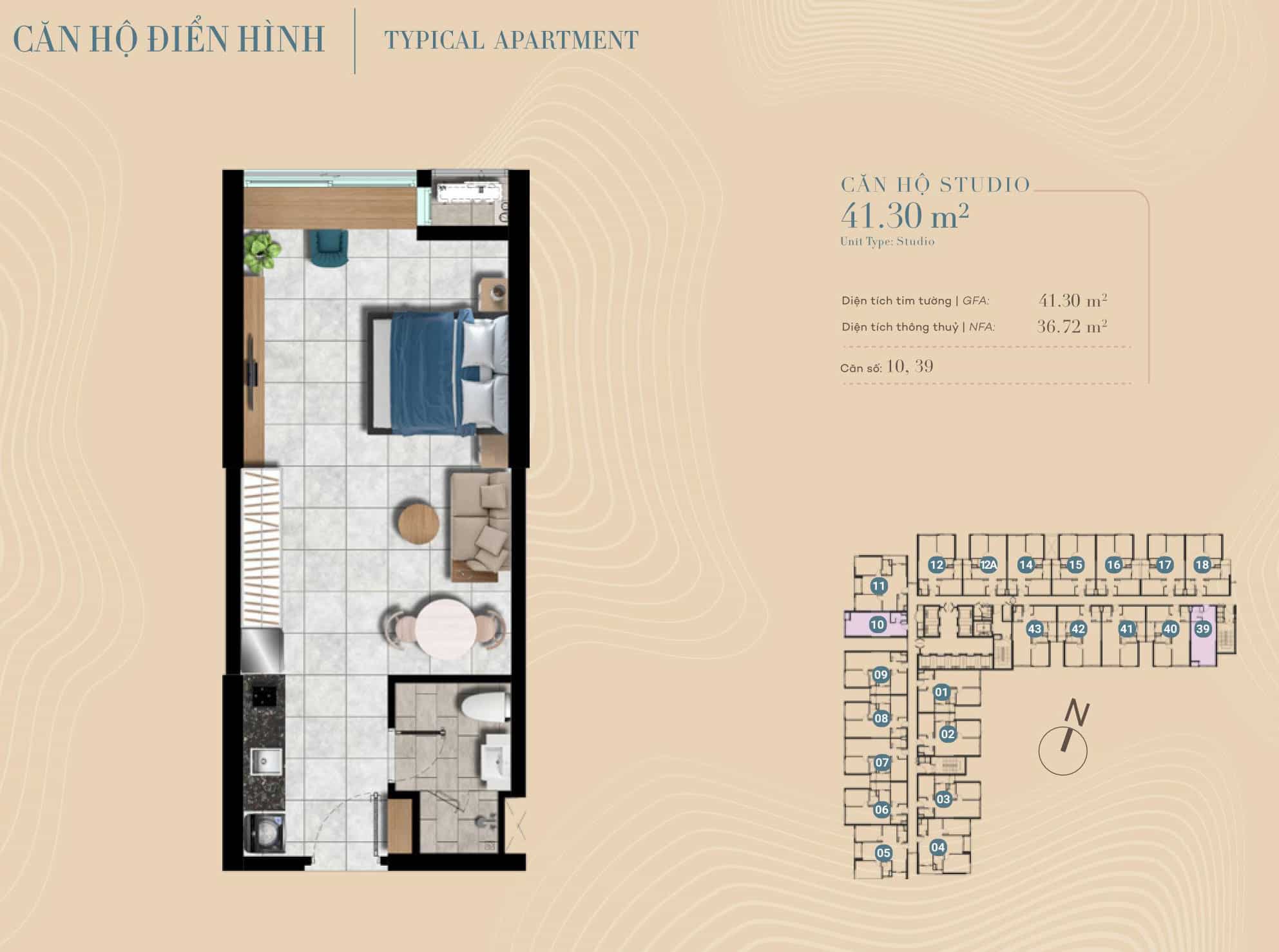 Mặt bằng căn hộ The Gió Riverside: Layout các loại căn hộ