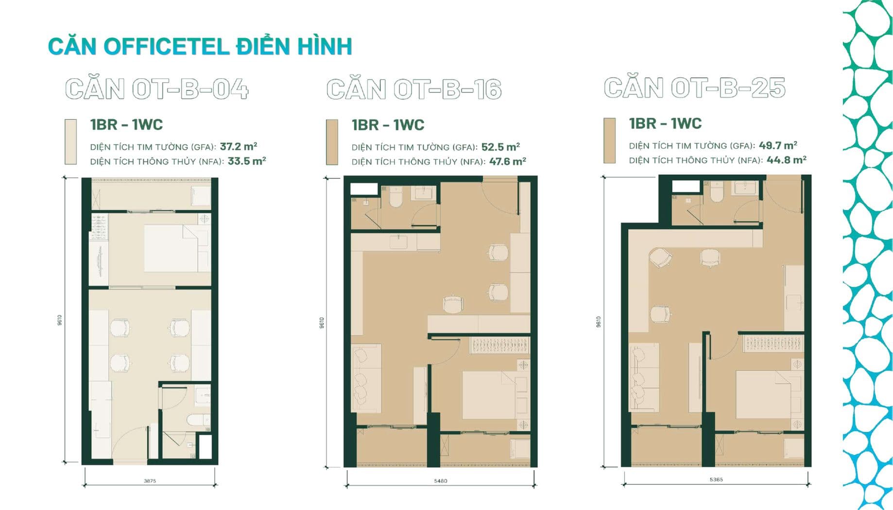 Mặt bằng căn hộ Happy One Mori: Layout, diện tích chi tiết
