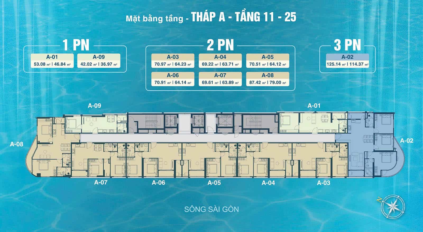 Mặt bằng căn hộ Serena Riverside – Thiết kế tối ưu không gian sống