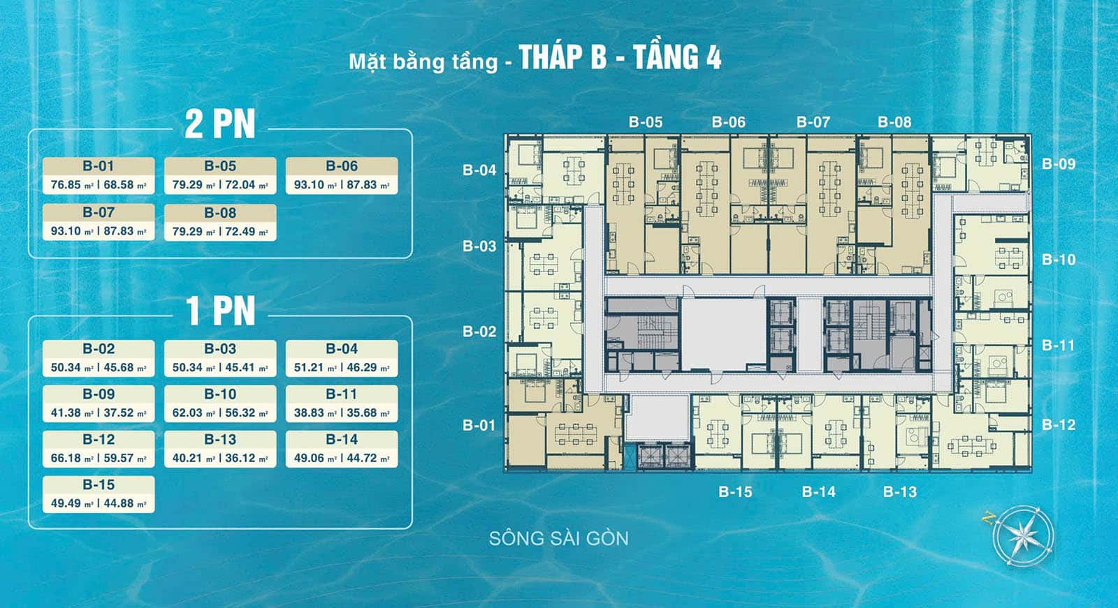 Mặt bằng căn hộ Serena Riverside – Thiết kế tối ưu không gian sống