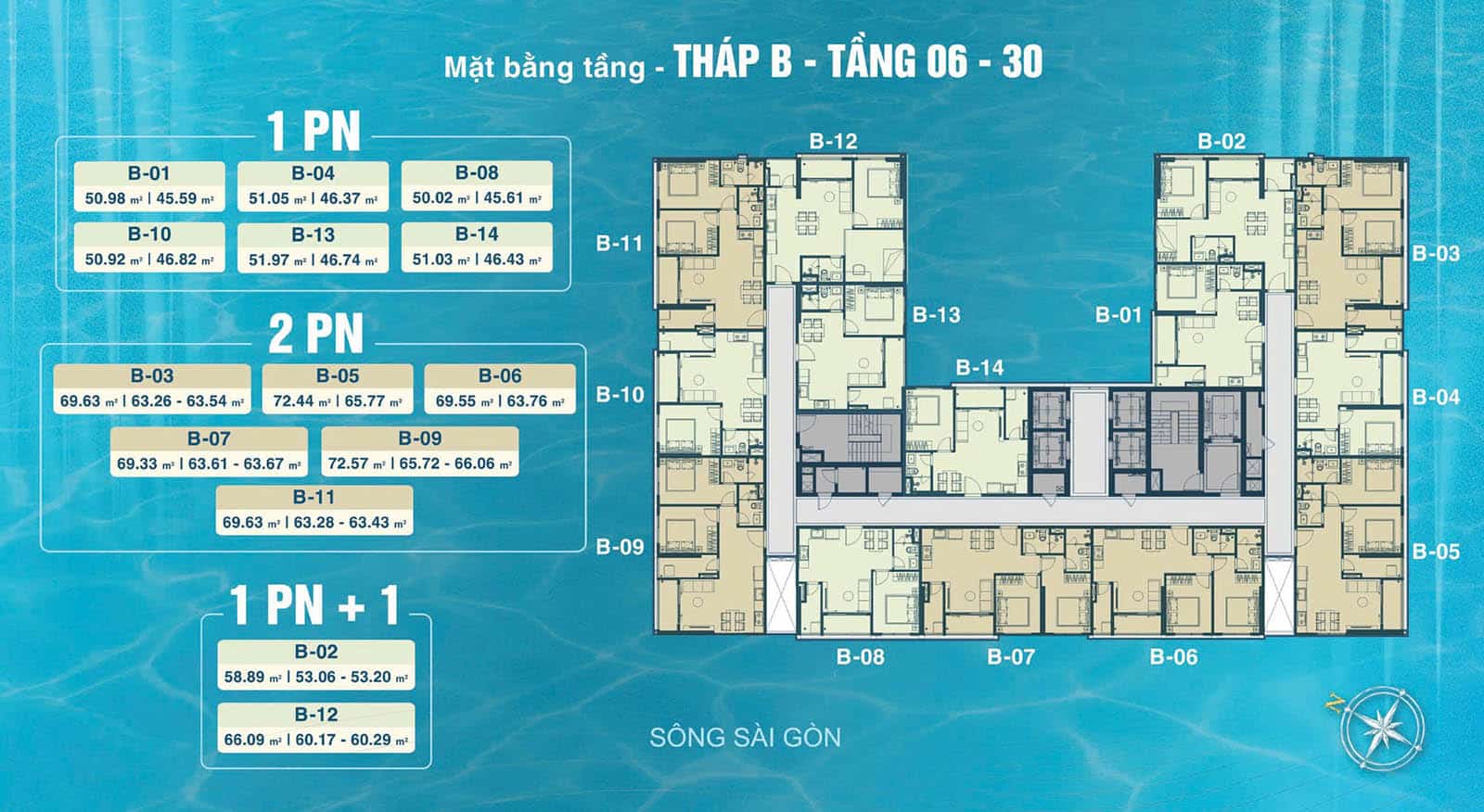 Mặt bằng căn hộ Serena Riverside – Thiết kế tối ưu không gian sống