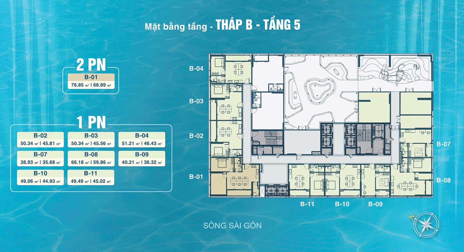 Mặt bằng căn hộ Serena Riverside – Thiết kế tối ưu không gian sống