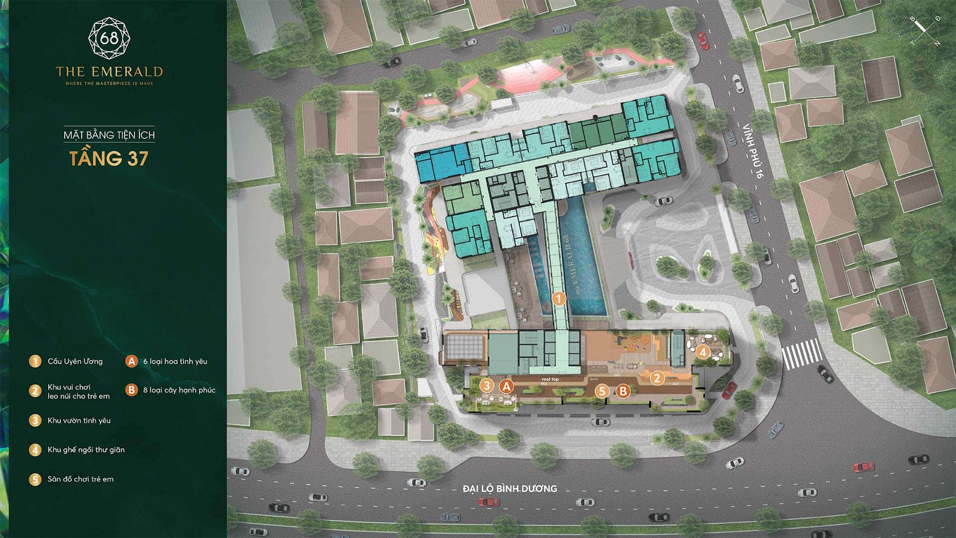 Mặt bằng căn hộ The Emerald 68: Layout, thiết kế chi tiết