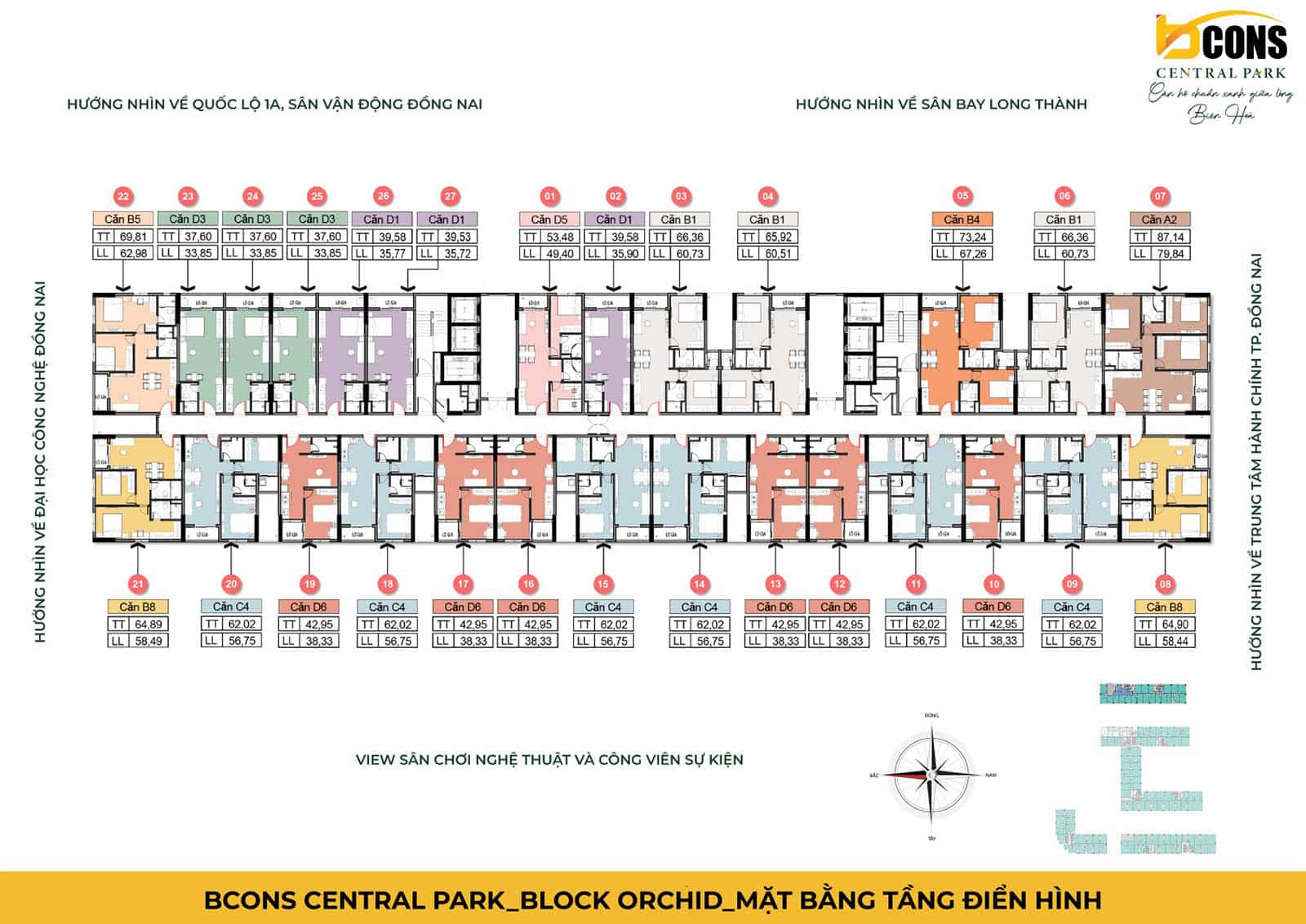 Mặt bằng căn hộ Bcons Central Park