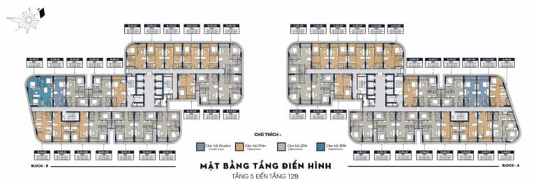 Mặt bằng căn hộ A&K Tower và thiết kế layout chi tiết