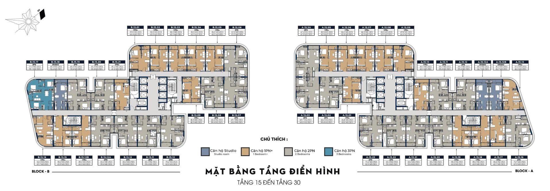 Mặt bằng căn hộ A&K Tower và thiết kế layout chi tiết