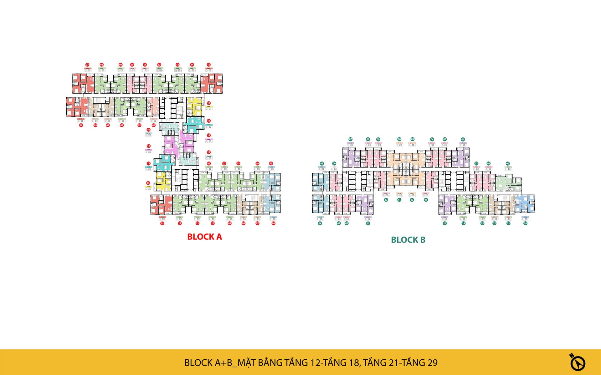 Mặt bằng căn hộ Bcons NewSky – Layout 1-3PN mới nhất