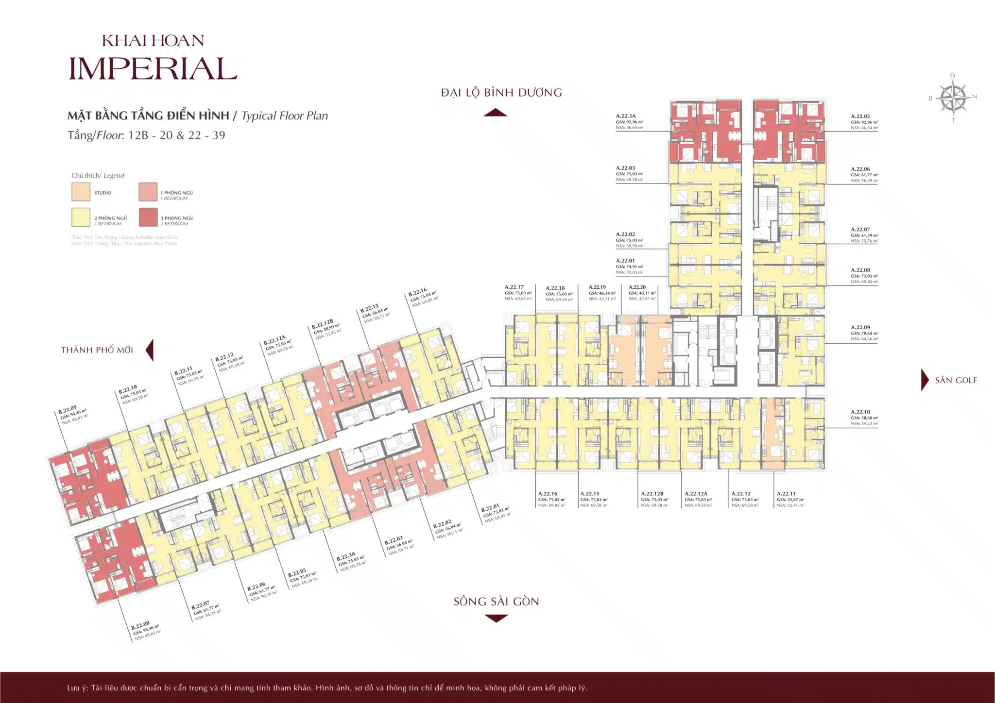 Mặt bằng căn hộ Khải Hoàn Imperial: Thiết kế và layout