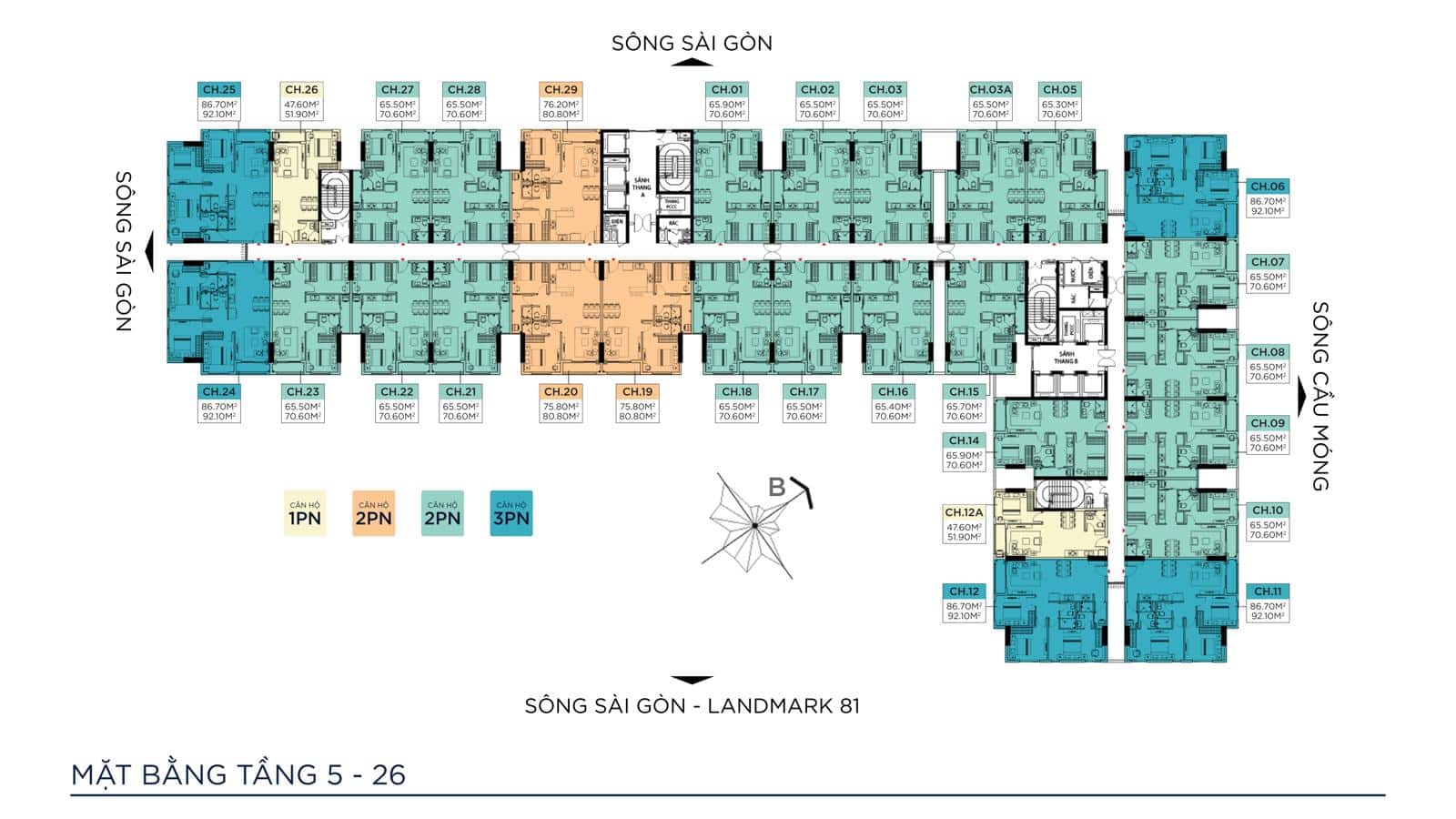 Mặt bằng căn hộ Symlife Thuận An: Layout tối ưu không gian sống
