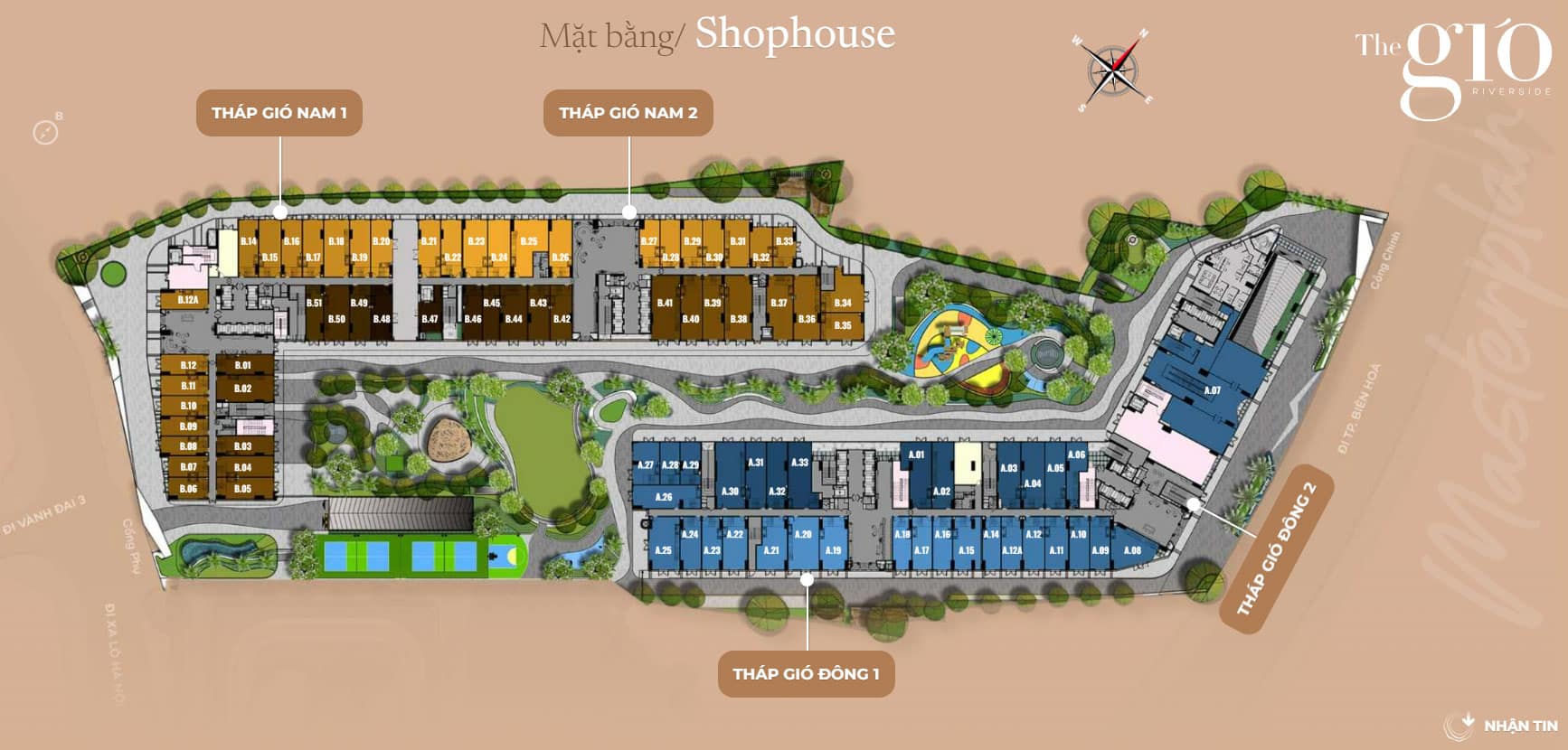 Mặt bằng căn hộ The Gió Riverside: Layout các loại căn hộ
