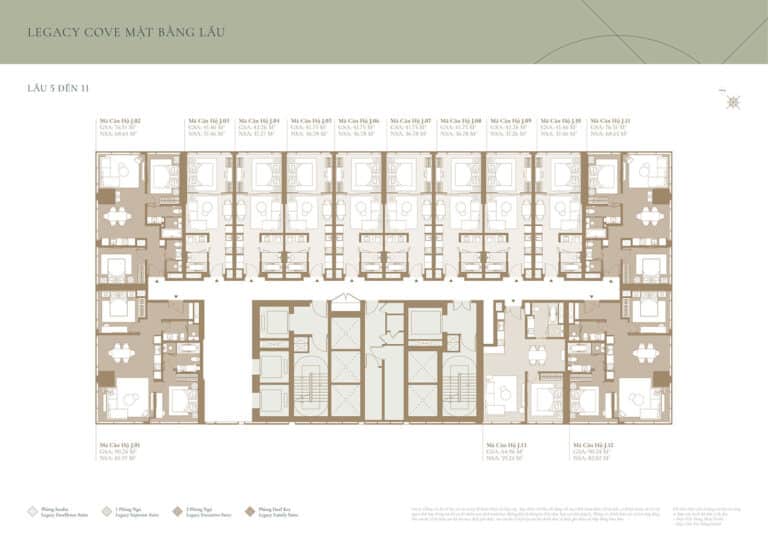 Mặt bằng căn hộ Tòa Cove Grand Marina Saigon: Layout chi tiết
