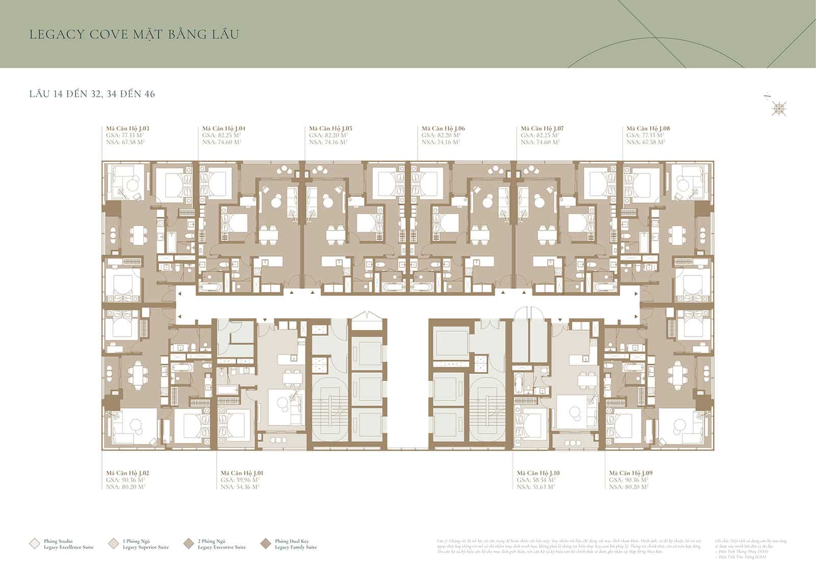 Mặt bằng căn hộ Tòa Cove Grand Marina Saigon: Layout chi tiết