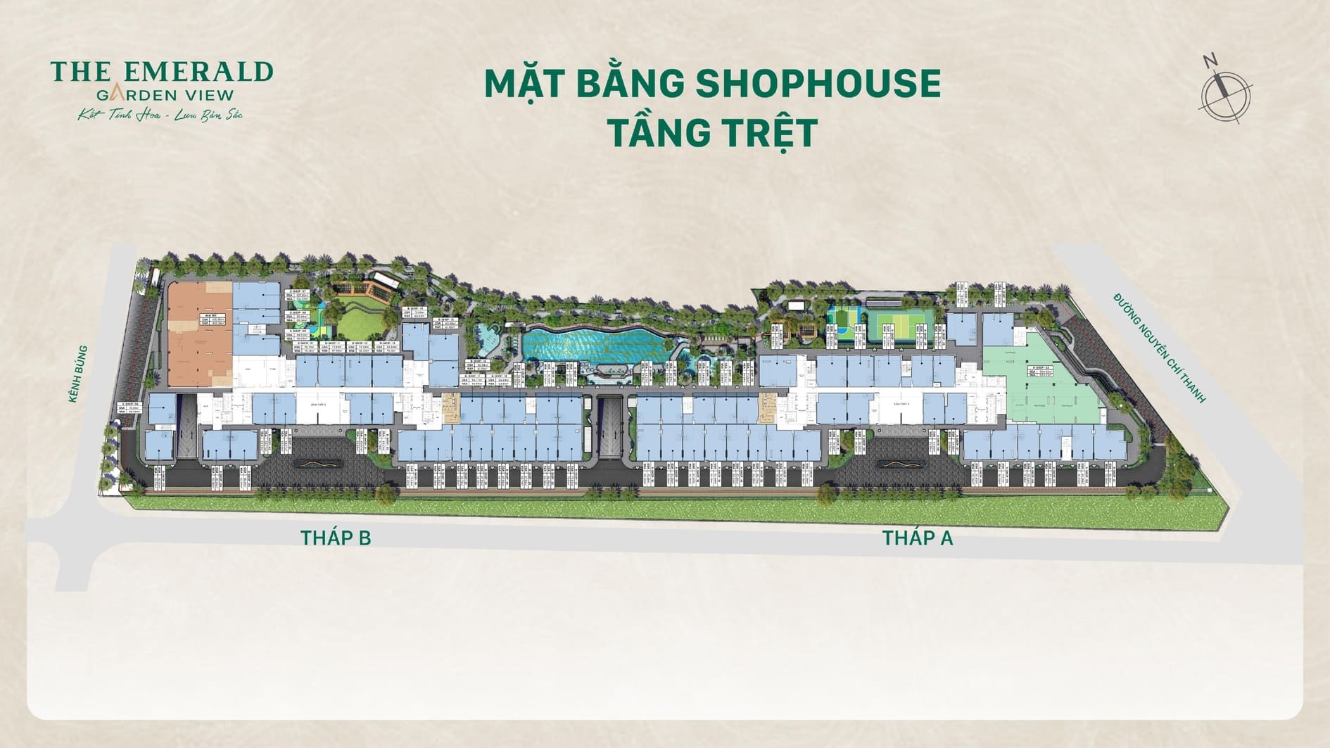 Mặt bằng căn hộ The Emerald Garden View: Layout và diện tích