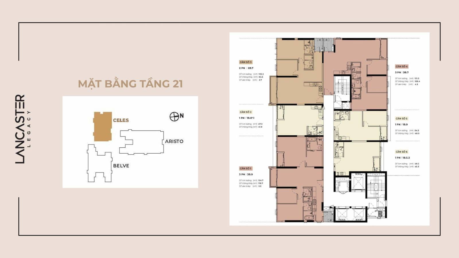 Mặt bằng căn hộ Lancaster Legacy: Thiết kế tháp C