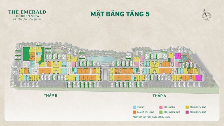 Mặt bằng căn hộ The Emerald Garden View: Layout và diện tích